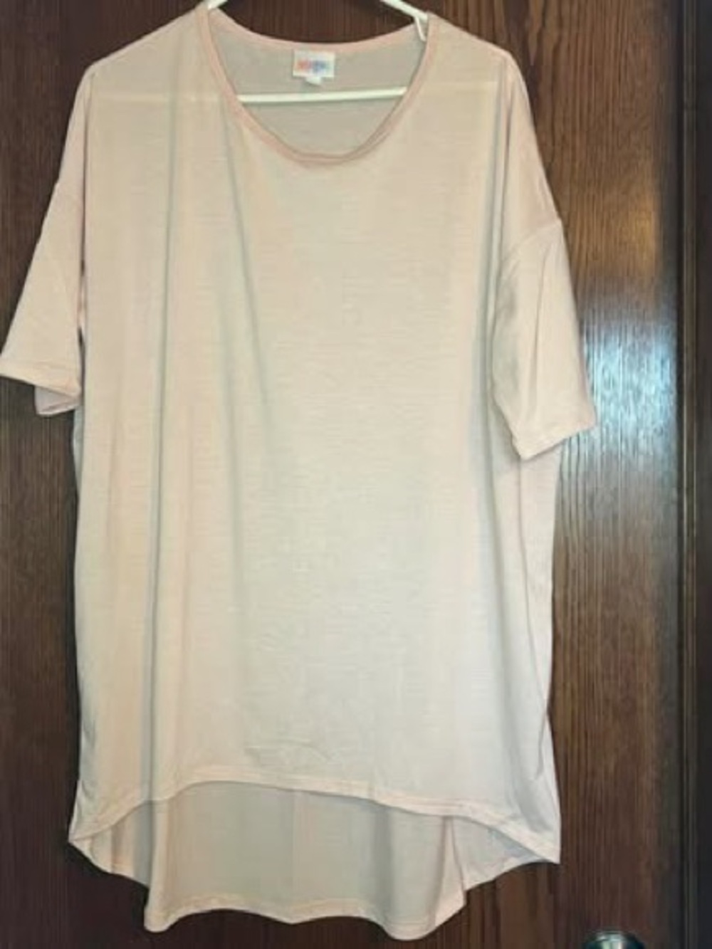 LuLaRoe Pale Blush Short Sleeve High-Low Tee